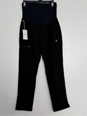 Women’s FIGS Yola Maternity 3.0 Petite Scrub Pants Black 2790 Size XSP